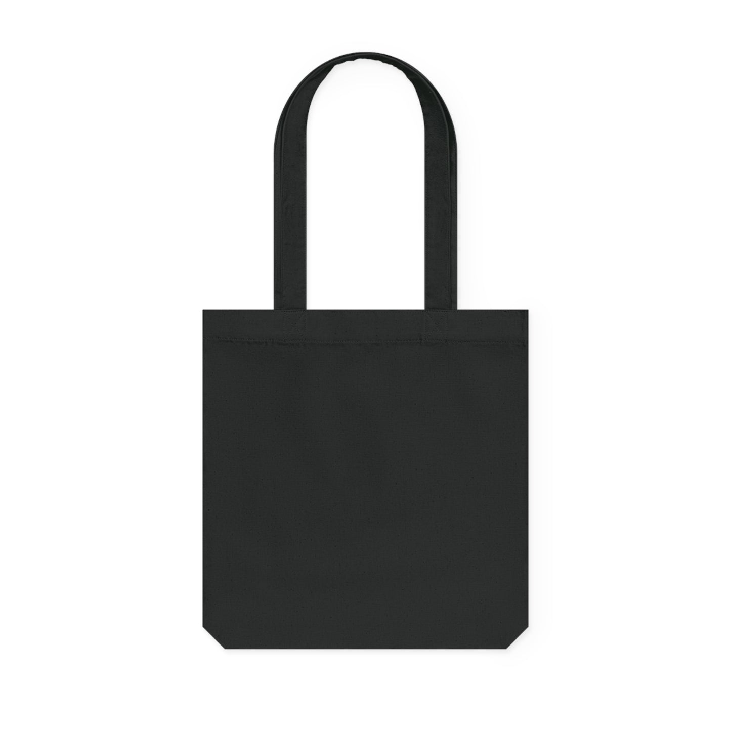 Vegan Woven Tote Bag - Eco-Friendly Reusable Shopping Bag (Black)