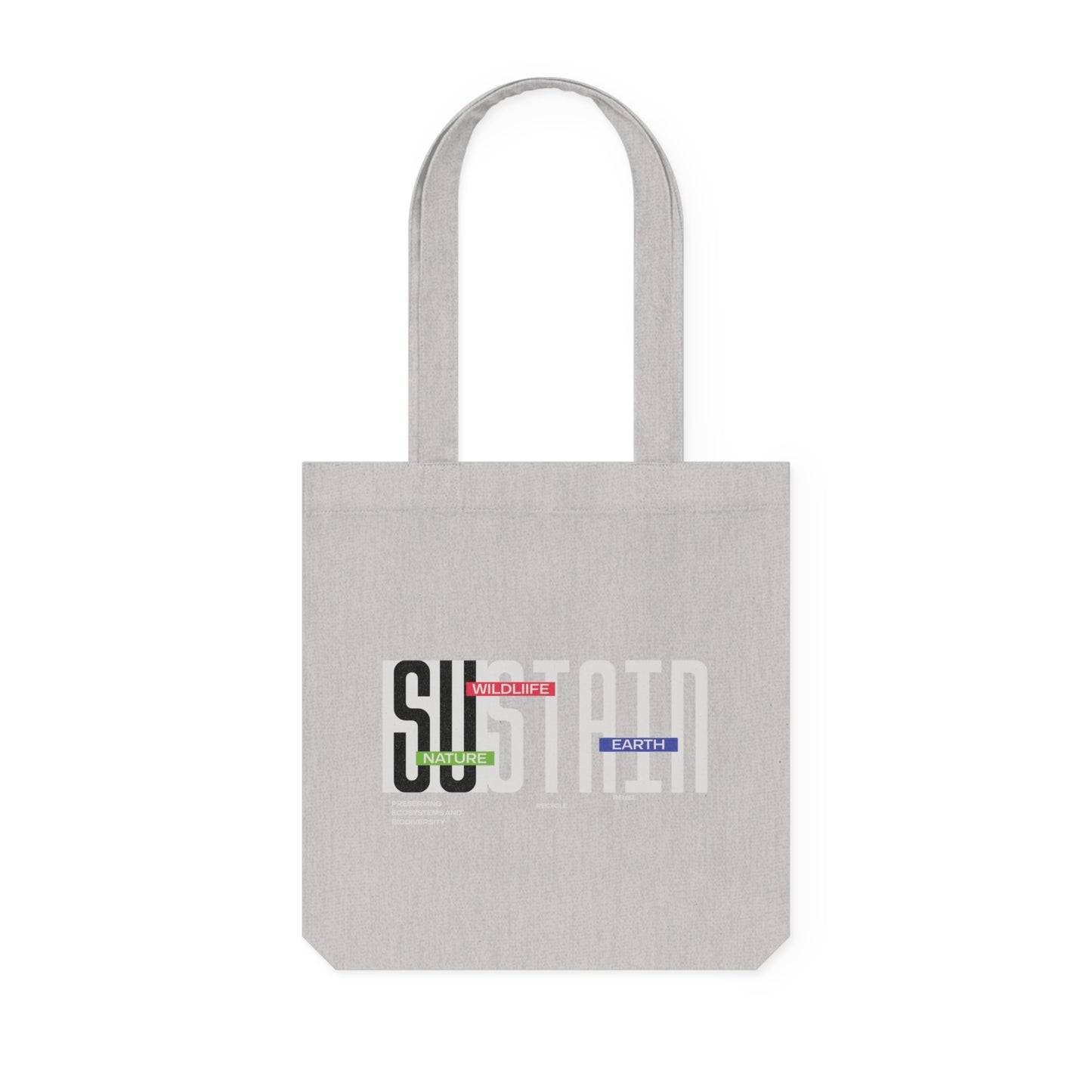 Sustain Wildlife & Earth - Eco-Friendly Woven Tote Bag