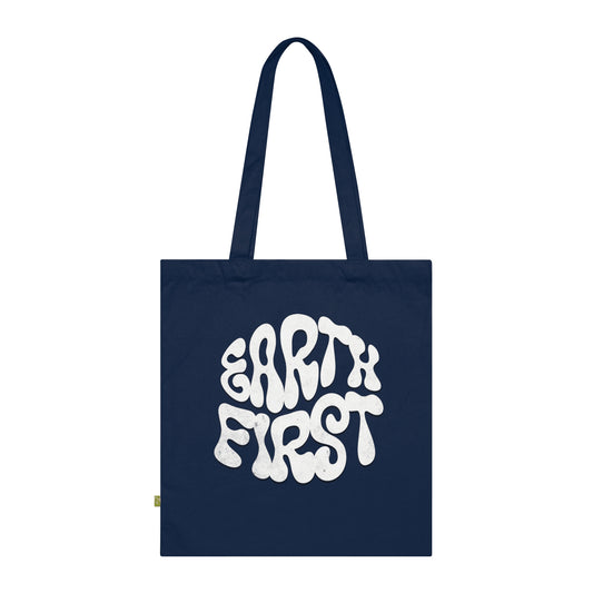 Earth First - Eco-Friendly Tote Bag, Reusable Shopping Bag, Gift for Nature Lovers, Sustainable Style, Conscious Consumer