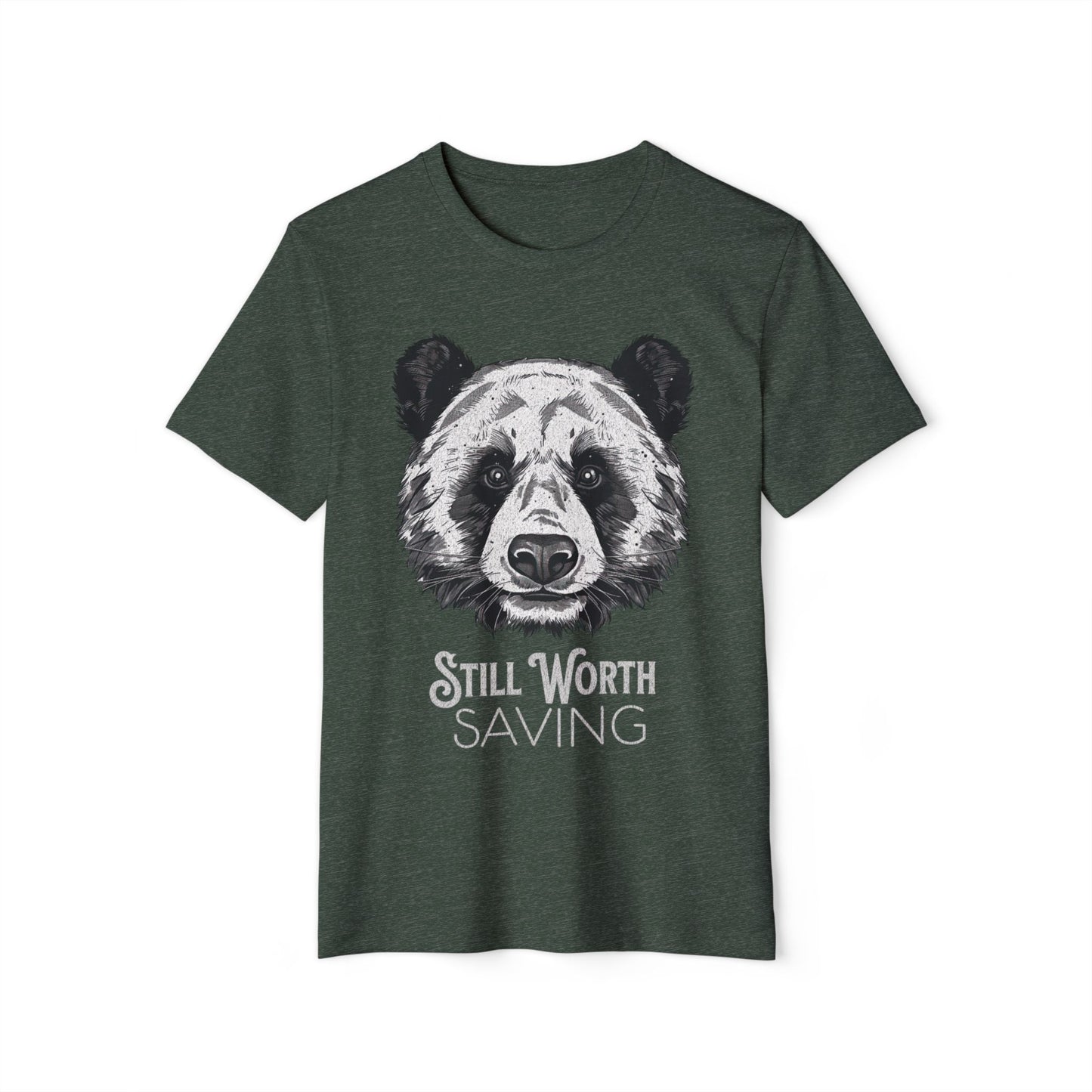 Still Worth Saving Panda-Unisex Recycled Organic T-Shirt