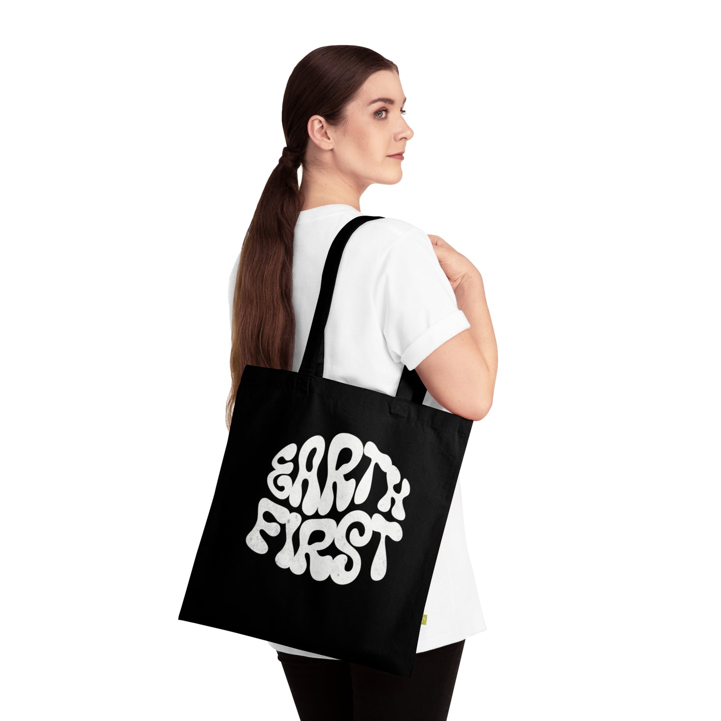 Earth First - Eco-Friendly Tote Bag, Reusable Shopping Bag, Gift for Nature Lovers, Sustainable Style, Conscious Consumer