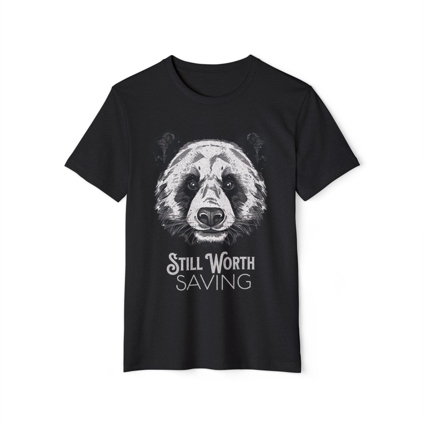 Still Worth Saving Panda-Unisex Recycled Organic T-Shirt