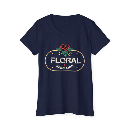 Women's Organic Floral Rebellion T-Shirt - Eco-Friendly Casual Tee