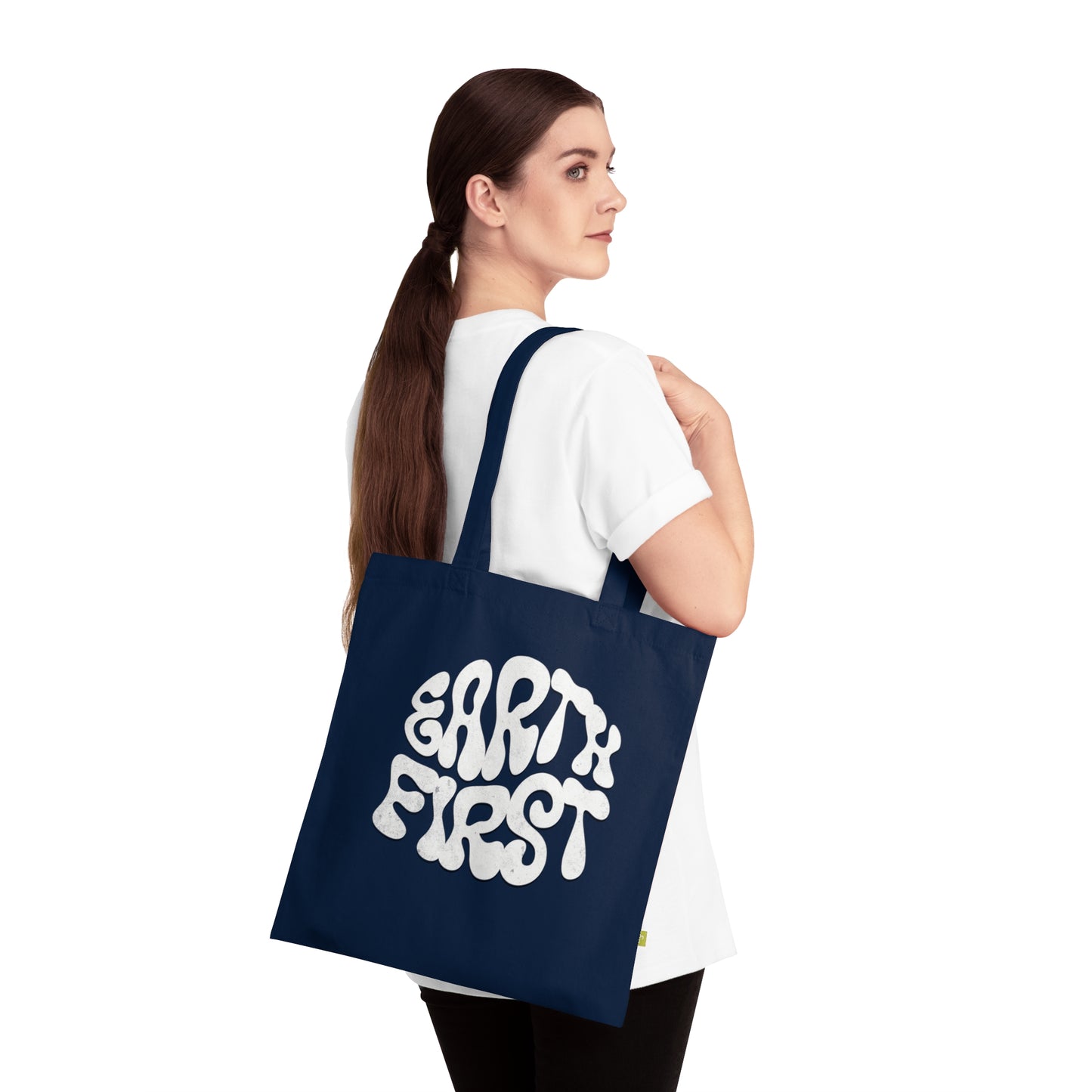 Earth First - Eco-Friendly Tote Bag, Reusable Shopping Bag, Gift for Nature Lovers, Sustainable Style, Conscious Consumer